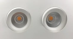 Online NorDesign Georgia 360 lavtbyggende downlight dobbel 2x7W 2700K RA97 Dimbar IP44 - Hvit