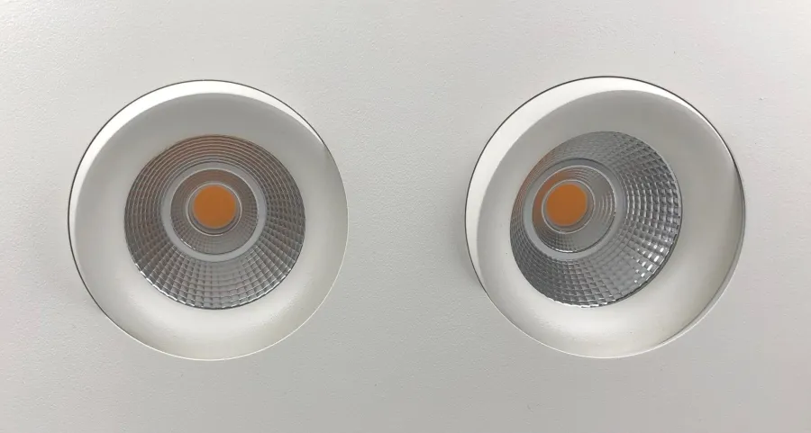 Online NorDesign Georgia 360 lavtbyggende downlight dobbel 2x7W 2700K RA97 Dimbar IP44 - Hvit