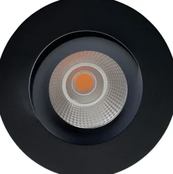 Sale NorDesign Georgia 360 lavtbyggende downlight 7W 2700K RA97 Dimbar IP44 - Svart