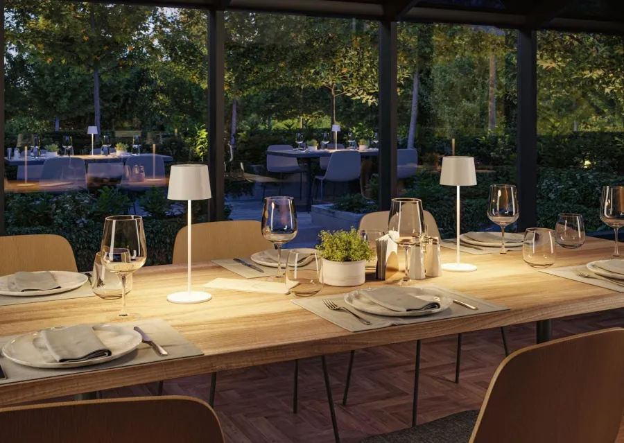 New Paulmann Gilo portabel bordlampe oppladbar 2,8W 2700 Kelvin IP44
