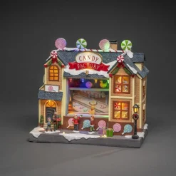 Discount Konstsmide Godterifabrikk 26,5 cm 16 LED Flerfarget