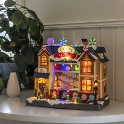 Discount Konstsmide Godterifabrikk 26,5 cm 16 LED Flerfarget