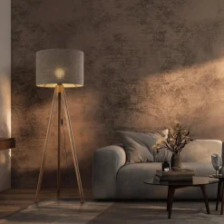 Outlet TK Lighting Grand gulvlampe - Valnøtt