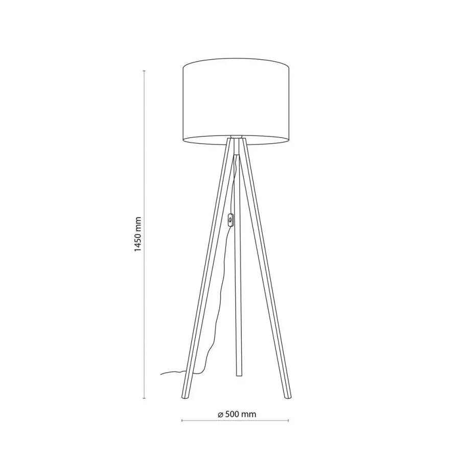 Outlet TK Lighting Grand gulvlampe - Valnøtt