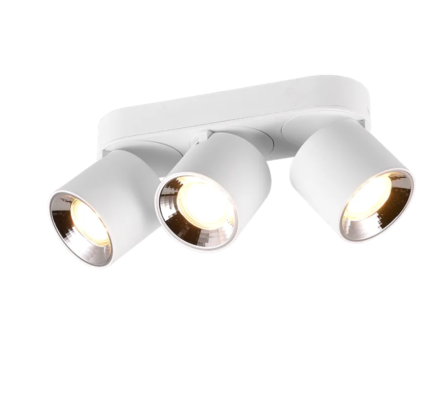 New Trio Lighting Guayana takspot 3-lys GU10 - Kan felles inn i tak Svart