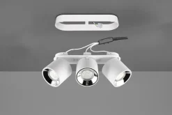 New Trio Lighting Guayana takspot 3-lys GU10 - Kan felles inn i tak Svart