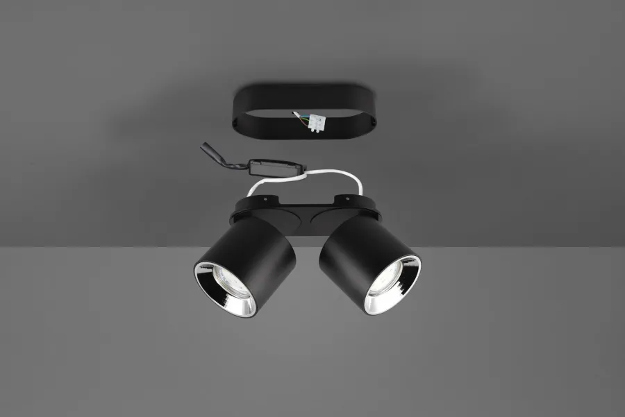 Discount Trio Lighting Guayana takspot 2-lys GU10 - Kan felles inn i tak
