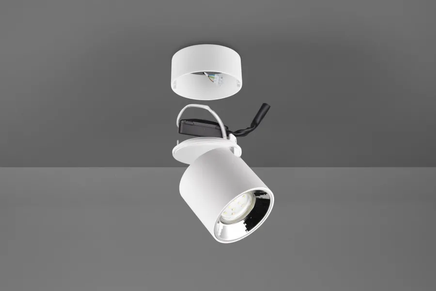Clearance Trio Lighting Guayana tak/vegg spot 1-lys GU10 - Kan felles inn Svart