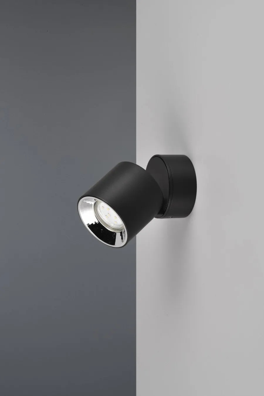 Clearance Trio Lighting Guayana tak/vegg spot 1-lys GU10 - Kan felles inn Svart