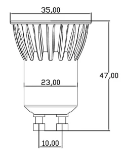 Discount NorDesign GU10 Mini 4W LED Dimbar 2700K - MR11 Klar