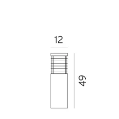 Outlet Norlys Halmstad pullert LED 212 Galvanisert