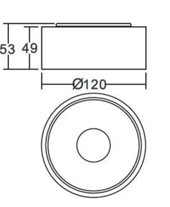 NorDesign Halo 105 utenpåliggende downlight 8,9W Dimbar - Hvit