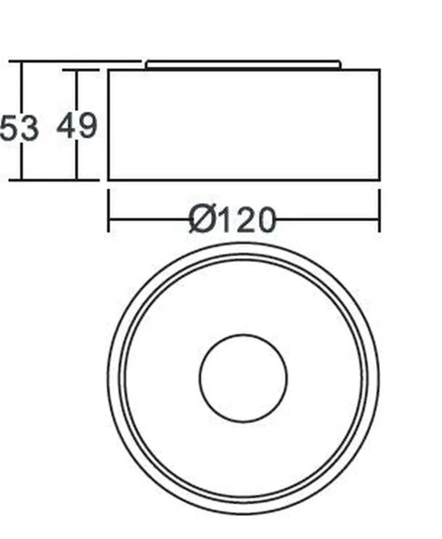 Discount NorDesign Halo 105 utenpåliggende downlight 8,9W Dimbar - Svart