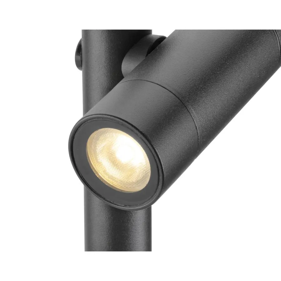 Clearance Slv Helia slim dobbel spot med jordspyd 2x6W 3000 Kelvin IP65 Antrasitt
