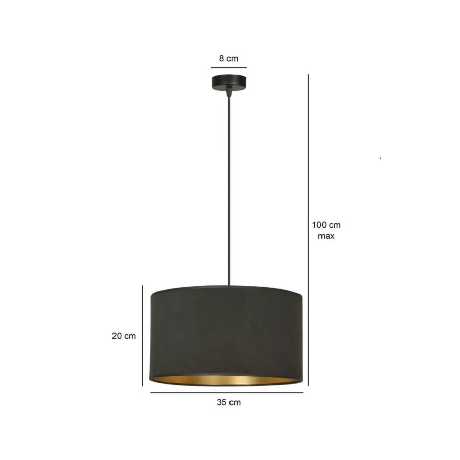 Sale Emibig Hilde takpendel 35 cm - Svart/Gullfarget Svart / Gull