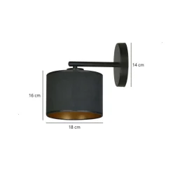 Emibig Hilde vegglampe - Sort/Gullfarget Sort / Gull