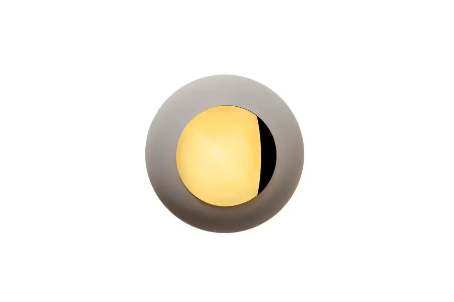 Clearance EBB & FLOW Horizon taklampe/vegglampe medium Krom / kornet latte