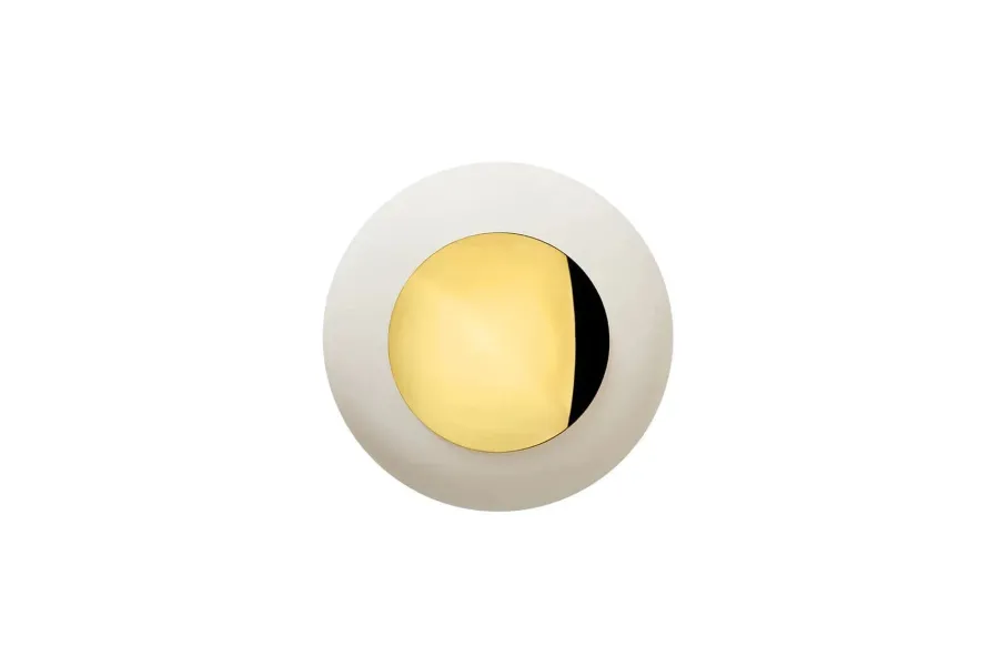 Clearance EBB & FLOW Horizon taklampe/vegglampe medium Krom / kornet latte