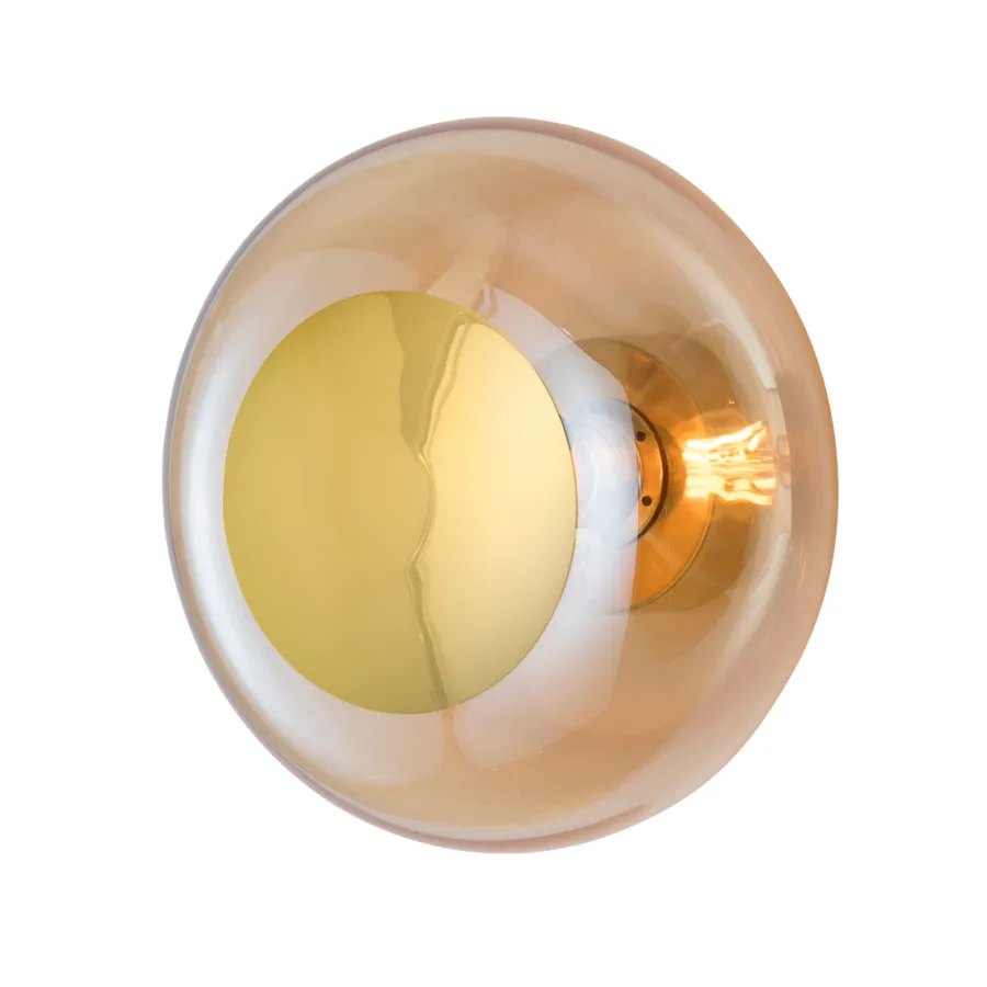 Online EBB & FLOW Horizon taklampe/vegglampe M Golden Smoke/gull Gull / Røyk