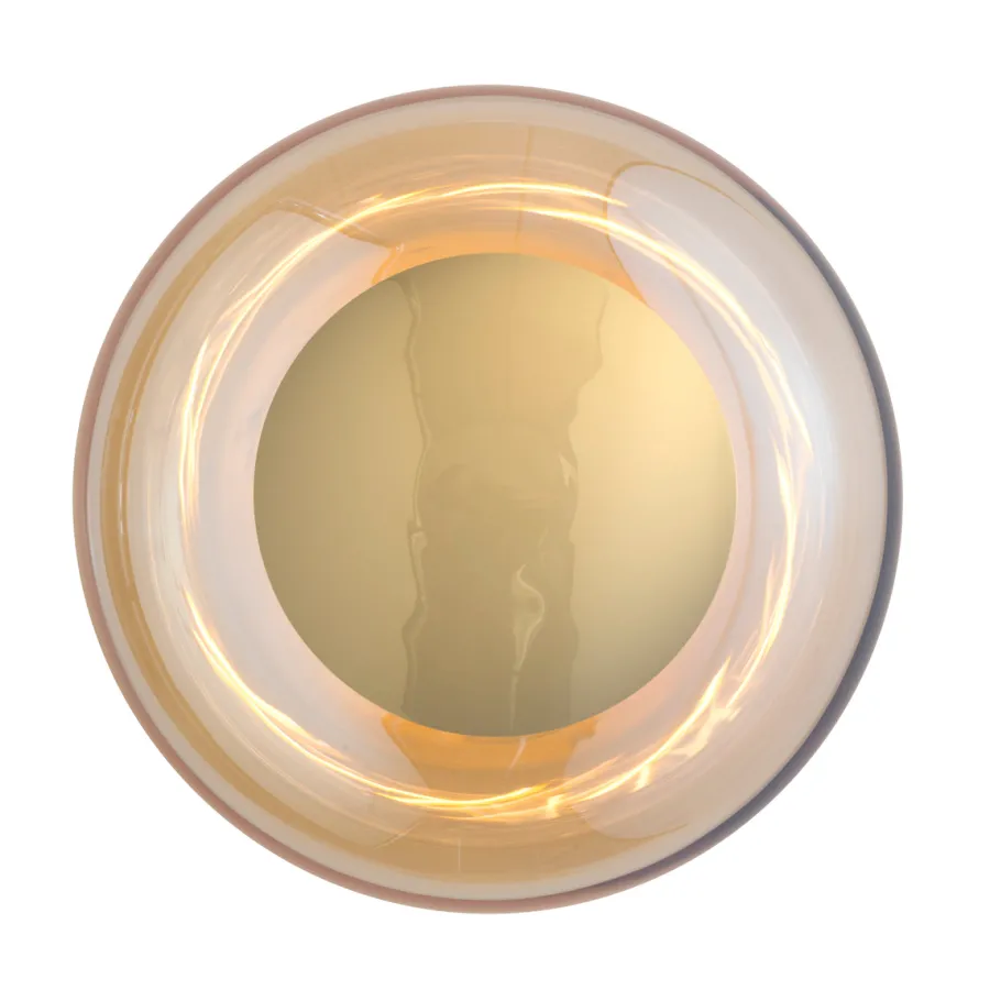 Online EBB & FLOW Horizon taklampe/vegglampe M Golden Smoke/gull Gull / Røyk