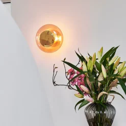 EBB & FLOW Horizon taklampe/vegglampe S - Korall/Gull Gull / Korall