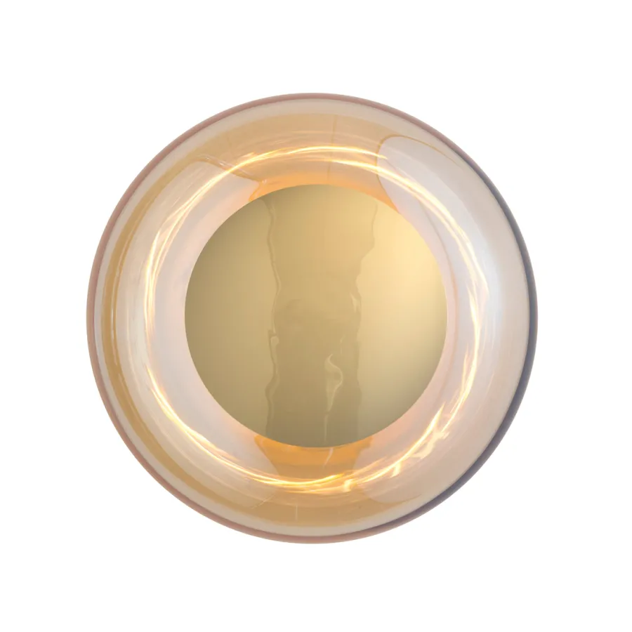Discount EBB & FLOW Horizon taklampe/vegglampe S Golden Smoke/gull Gull / Røyk