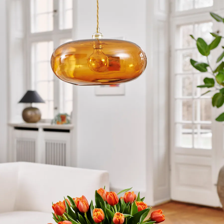 Clearance EBB & FLOW Horizon takpendel 36 cm Toast/gull Gull / Amber