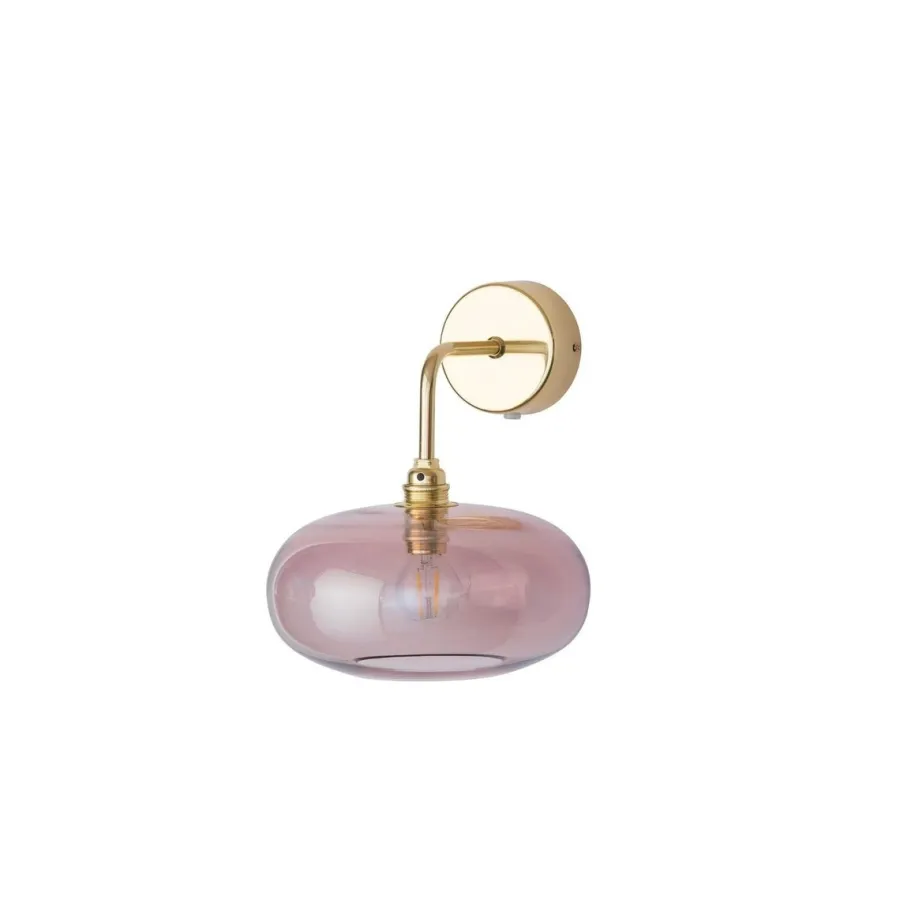 EBB & FLOW Horizon vegglampe - Obsidian/gull Gull / Rosa