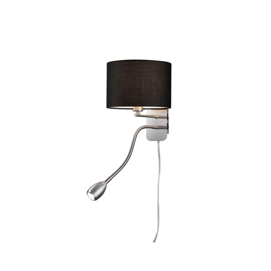 Sale Trio Lighting Hotel vegglampe - Nikkel/ Svart