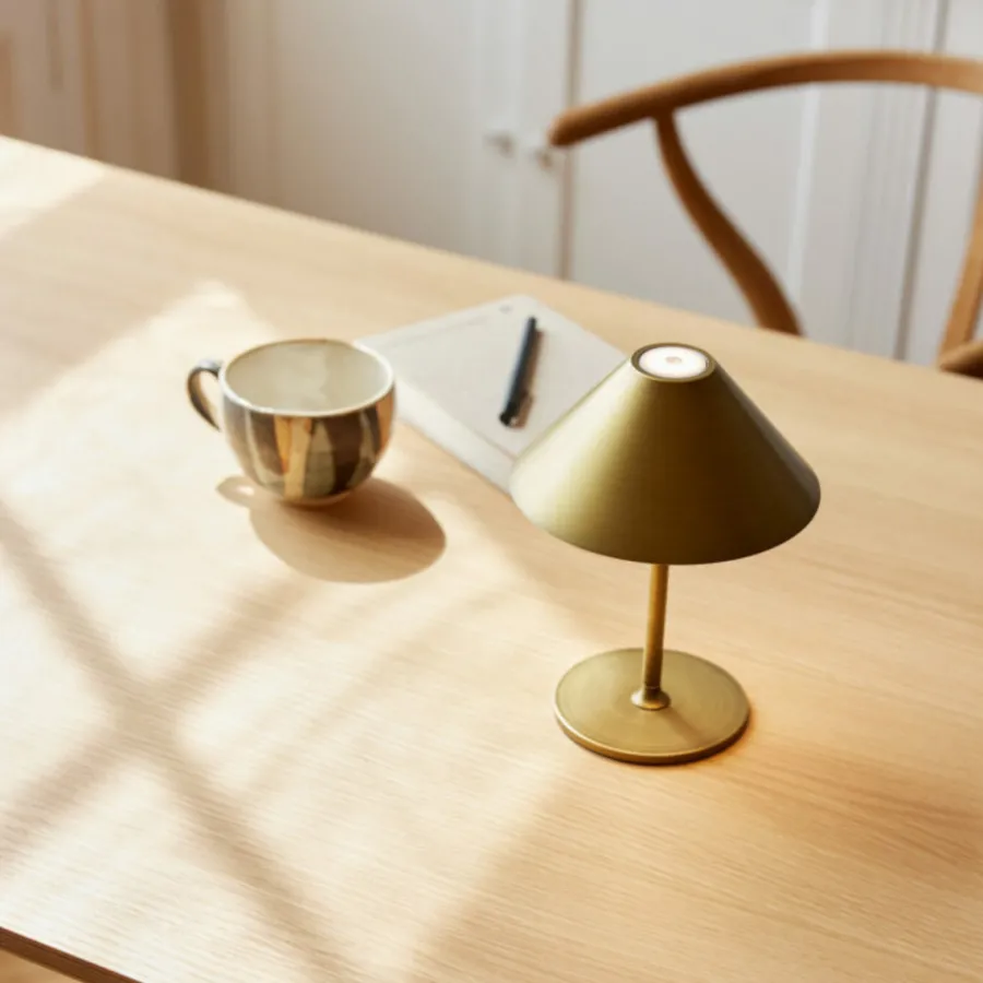 Online Halo Designs Hygge bordlampe 15 oppladbar - Antikk Messing