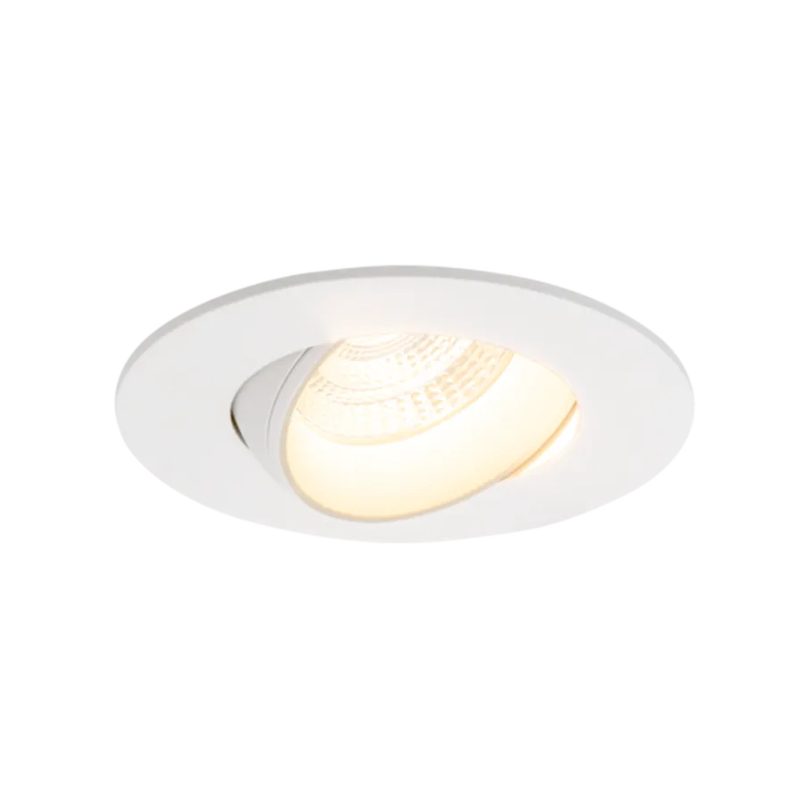 Discount Norlux Icarus lavtbyggende downlight Isosafe 7W RA95 2700K 68-83 mm dimbar - Hvit