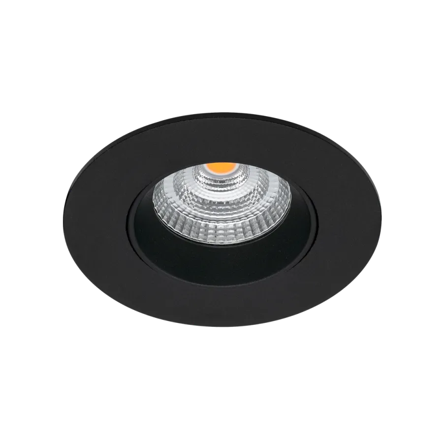 Norlux Icarus lavtbyggende downlight Isosafe 7W RA95 2700K 68-83 mm dimbar - Svart