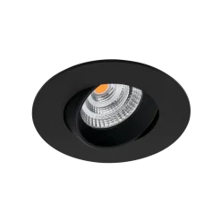 Norlux Icarus lavtbyggende downlight Isosafe 7W RA95 2700K 68-83 mm dimbar - Svart