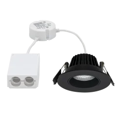 Norlux Icarus lavtbyggende downlight Isosafe 7W RA95 2700K 68-83 mm dimbar - Svart