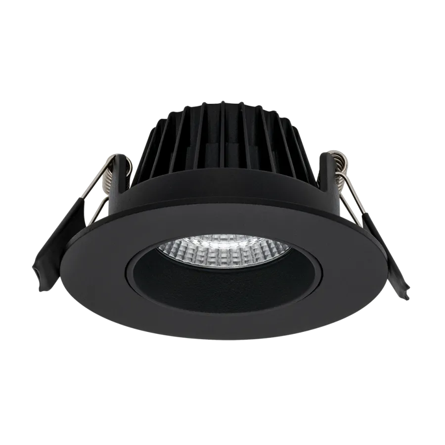 Norlux Icarus lavtbyggende downlight Isosafe 7W RA95 2700K 68-83 mm dimbar - Svart