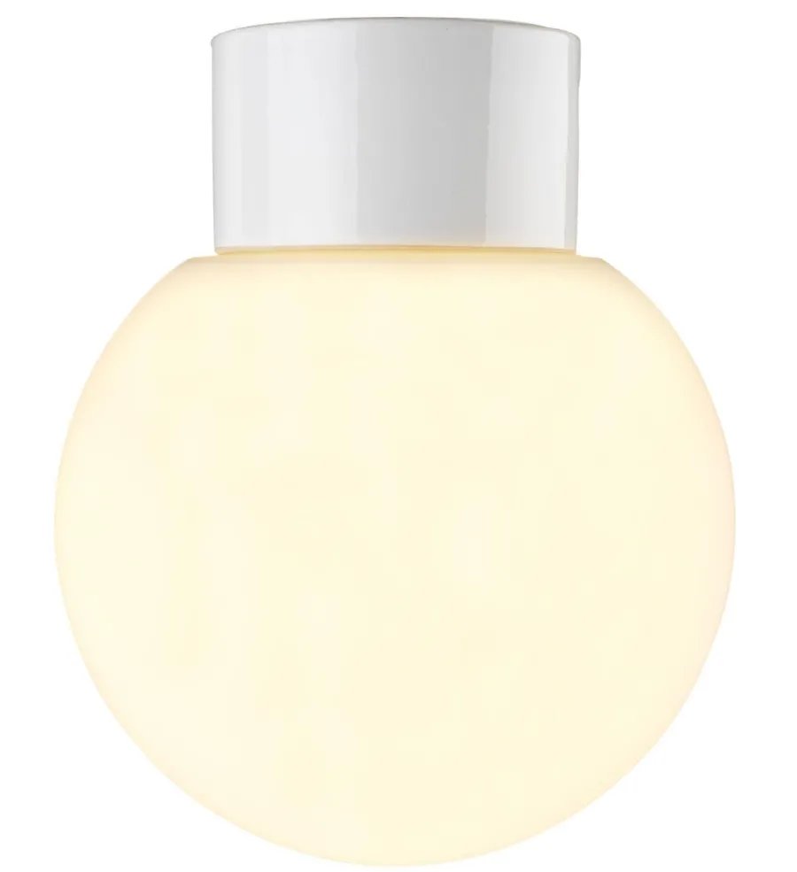 Online Ifø Electric Ifø Classic Glob 180 taklampe 6W led IP54 Hvit / Opal glass