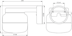 Online Ifø Electric Ifø Ohm 140/150 vegglampe IP44