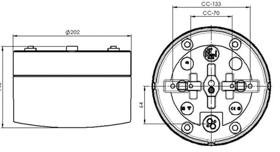 Clearance Ifø Electric Ifø Opus 200/140 tak/vegg E27 IP44 Badstu
