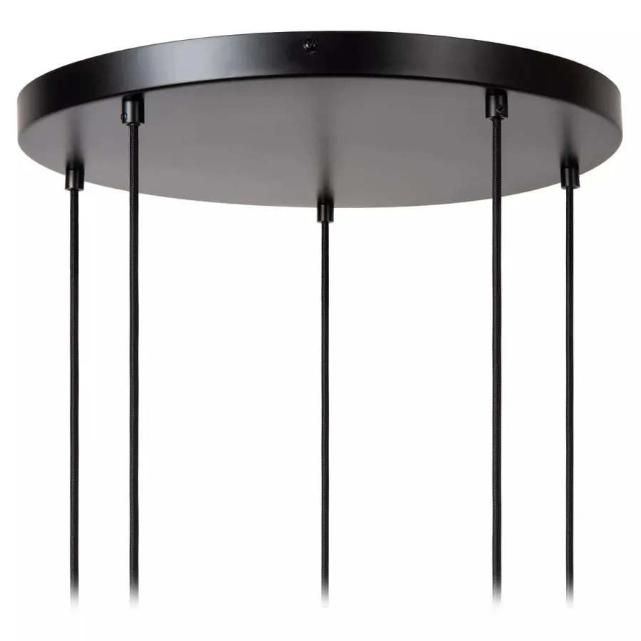 Outlet Lucide Ilona rondell takpendel 5-lys Svart