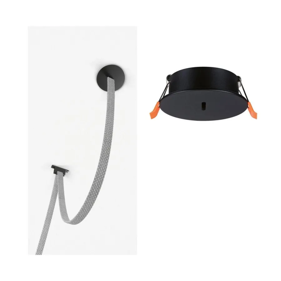 New Paulmann Innfellbar installasjonsboks til ULine belte system Svart