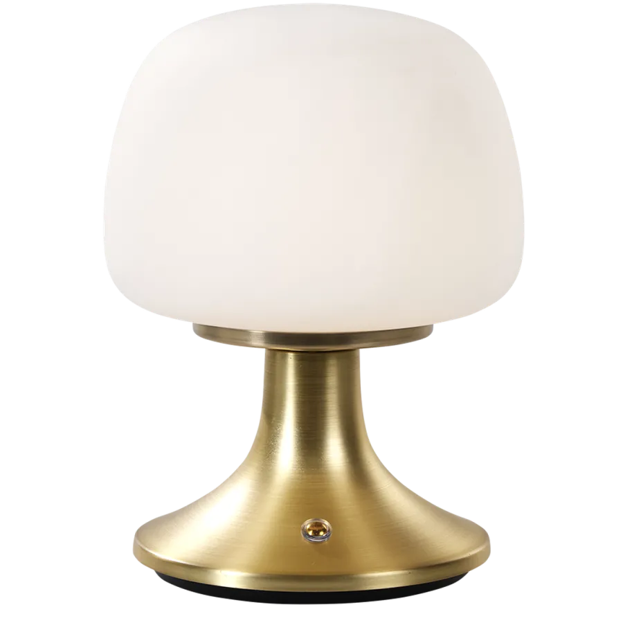 Outlet Ms - belysning Izzy bordlampe - Oppladbar Hvit / Messingfarget