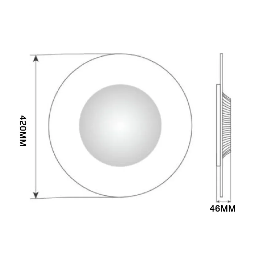 New NorDesign Jade vegg/taklampe 21W dimbar - Hvit