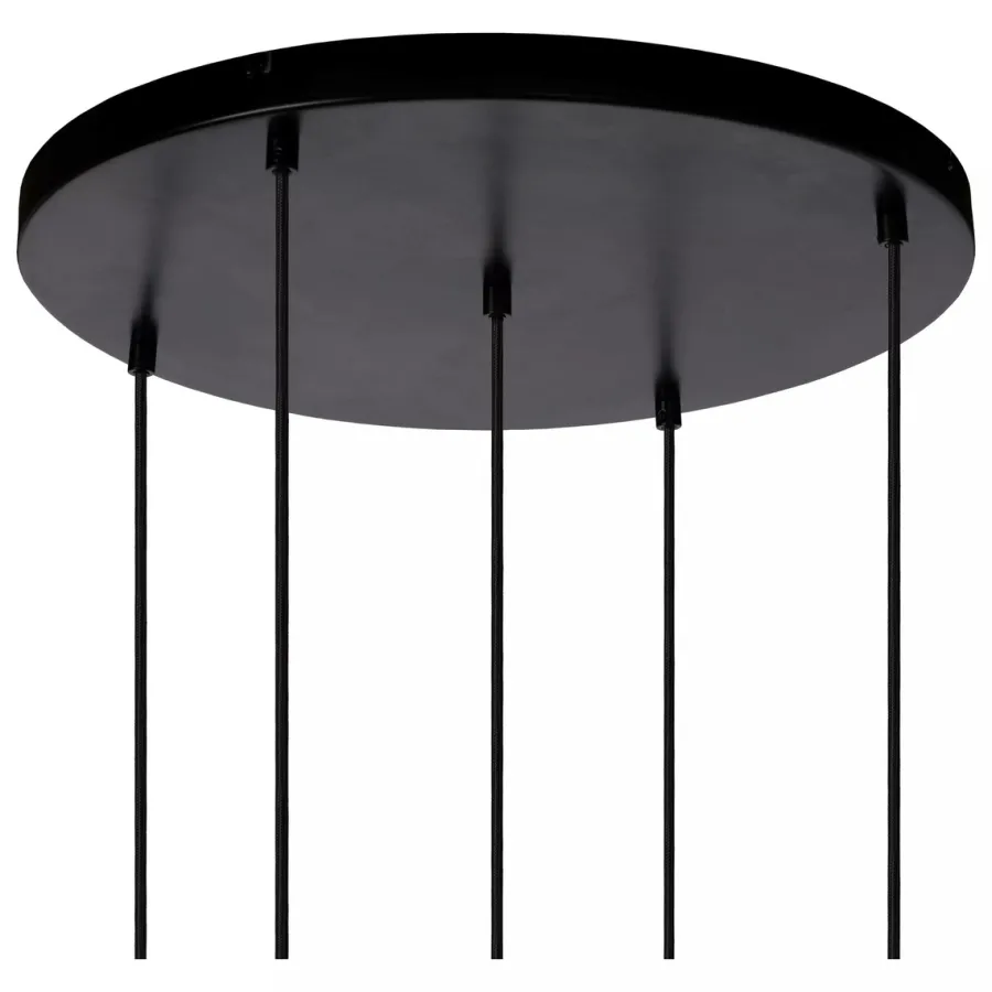 Clearance Lucide Joanet takpendel rondell 5 lys Messing / Røyk