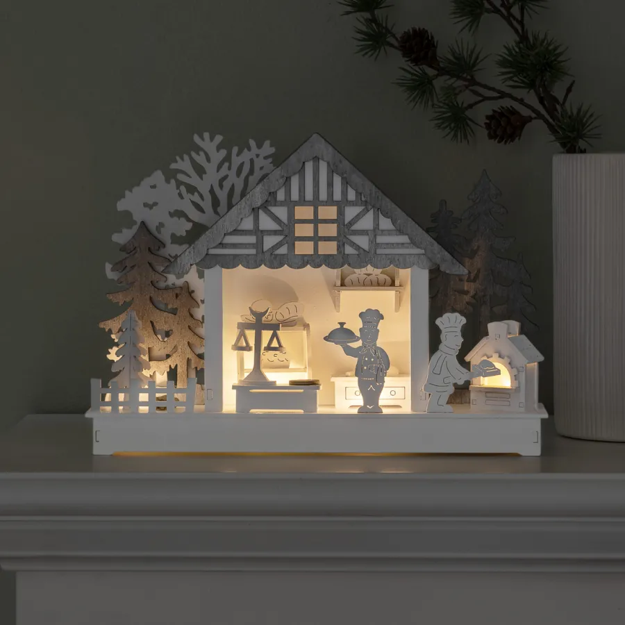 Best Konstsmide Juleby med baker - /grå Hvit