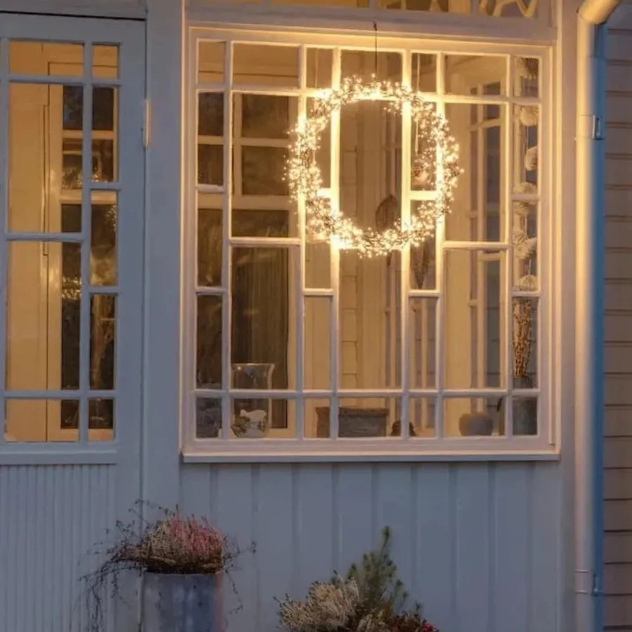 New Konstsmide Julekrans 50 cm 600 led dimbar