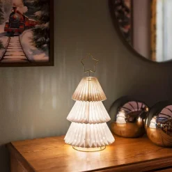 Outlet Konstsmide Juletre i papp med messing stjerne 36 cm Hvit