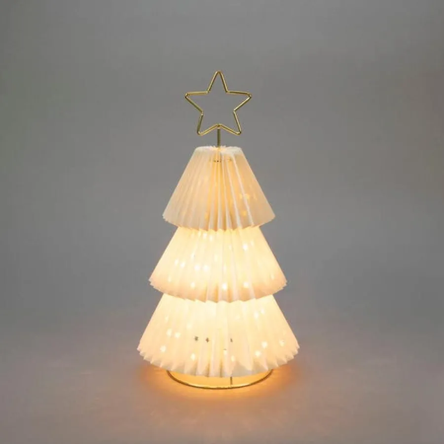 Outlet Konstsmide Juletre i papp med messing stjerne 36 cm Hvit