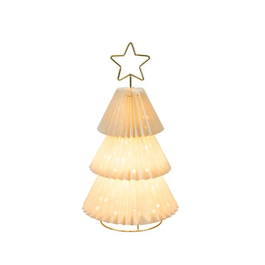 Outlet Konstsmide Juletre i papp med messing stjerne 36 cm Hvit