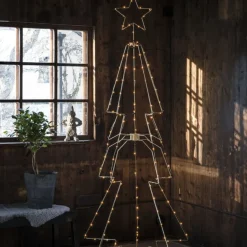 Hot Konstsmide Juletre metall 210cm led - Hvit