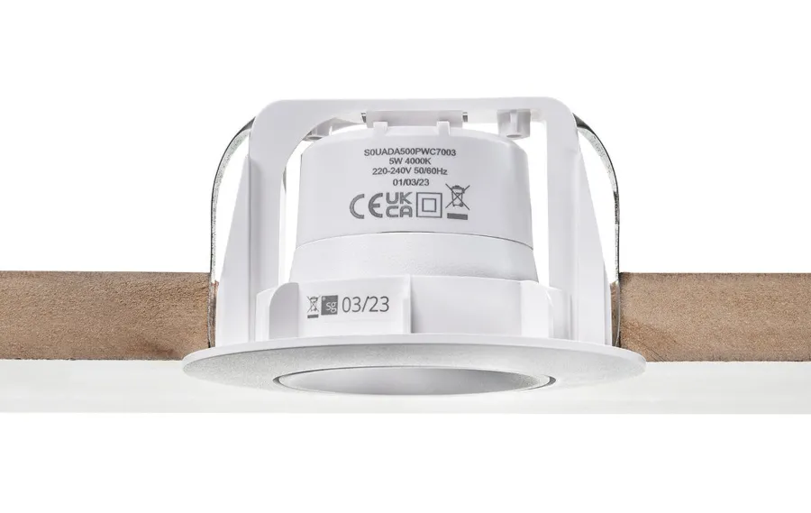 Clearance Sg Armaturen As Junistar Bio 8 pack 5W LED 2700K RA90 Isosafe IP44 Hvit
